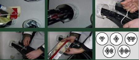 Ducts with 3 or more cables or wires